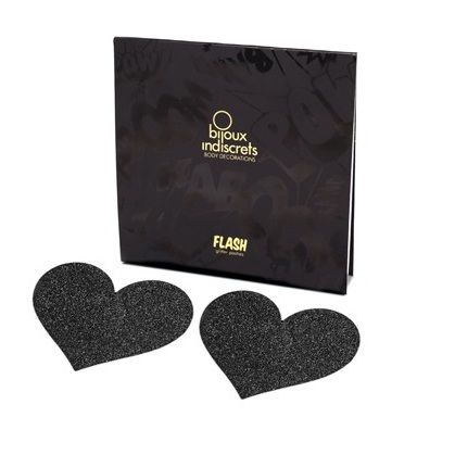 BIJOUX - INDISCRETS FLASH BLACK HEART NIPPLE CUTS - Bild 3