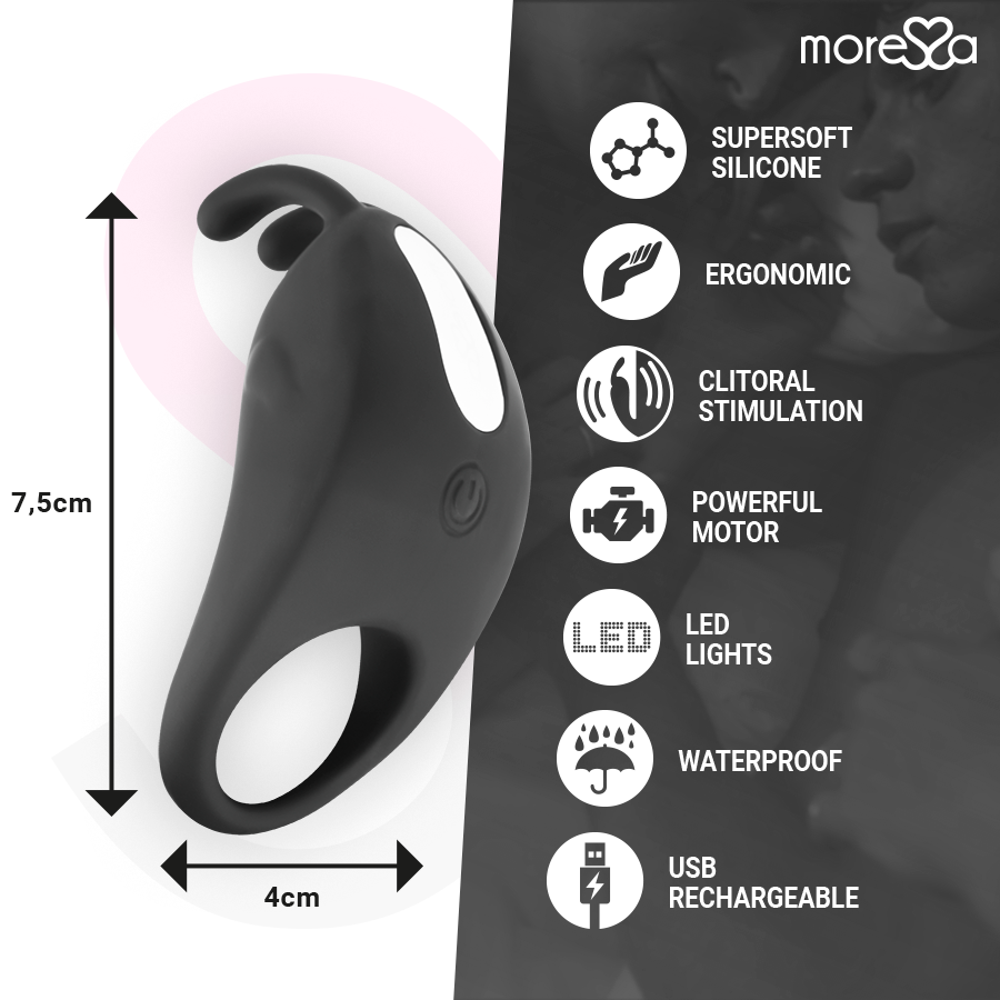 MORESSA - BRAD PREMIUM SILICONE RECHARGEABLE BLACK - Bild 4