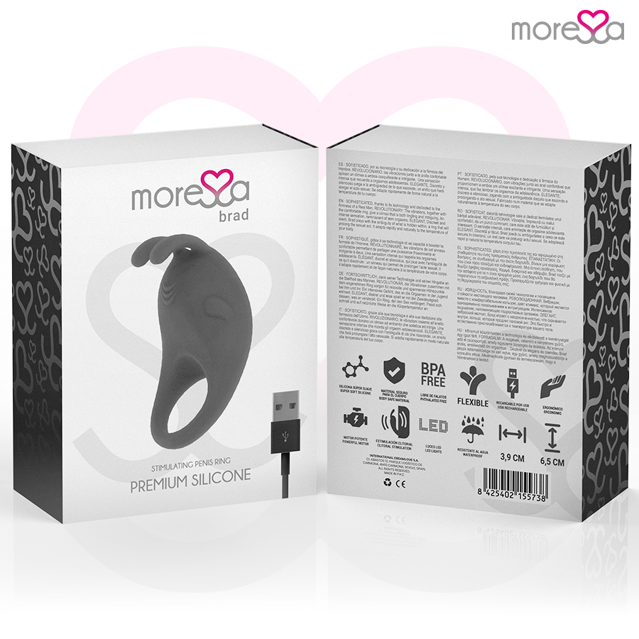 MORESSA - BRAD PREMIUM SILICONE RECHARGEABLE BLACK - Bild 7