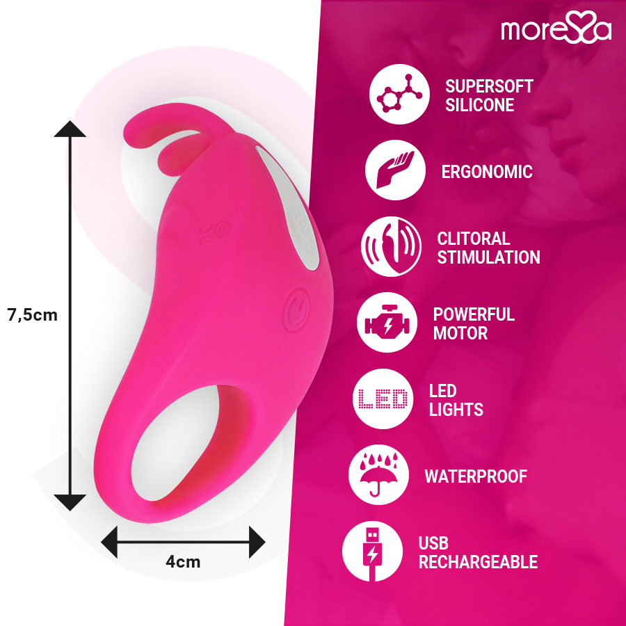 MORESSA - BRAD PREMIUM SILICONE RECHARGEABLE PINK - Bild 4