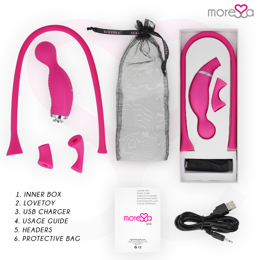 MORESSA - KIRK DUO SUCTION + MULTI-PERFORMANCE MASSAGER PREMIUM SILICONE RECHARGEABLE - Bild 6
