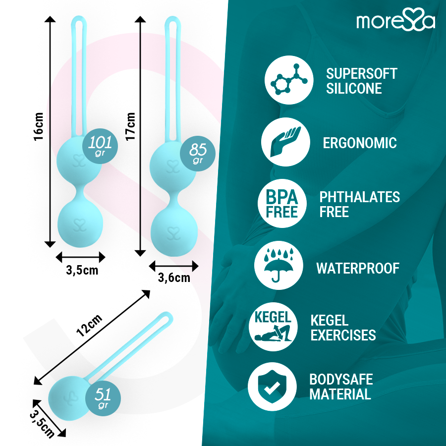 MORESSA - OSIAN SET PREMIUM TURQUOISE SILICONE - Bild 4