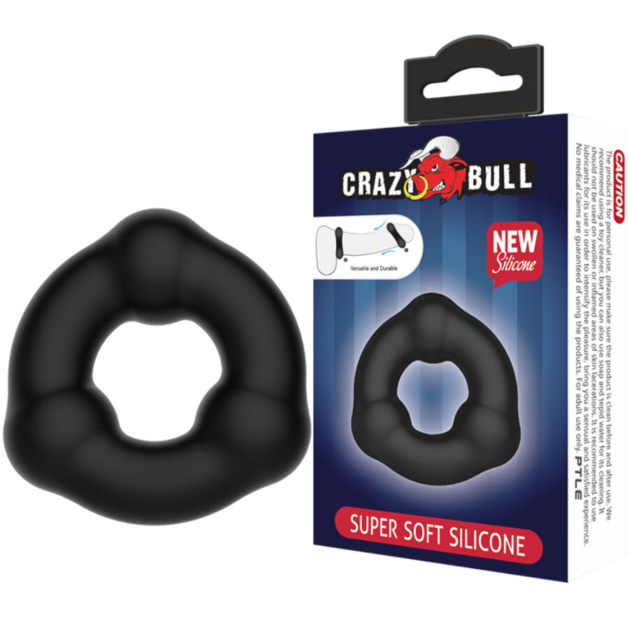 Alternative view of CRAZY BULL - SUPER SOFT SILICONE RING WITH NODULES