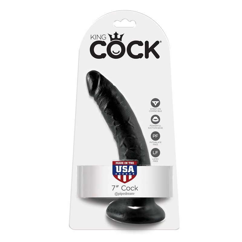 KING COCK - DILDO BLACK 17.8 CM - Bild 5
