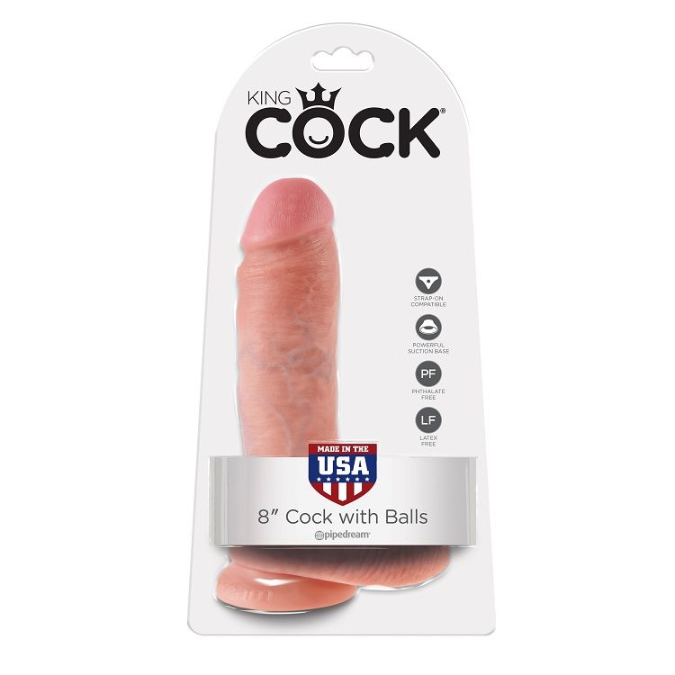 KING COCK - 8 DILDO FLESH WITH BALLS 20.3 CM - Bild 4