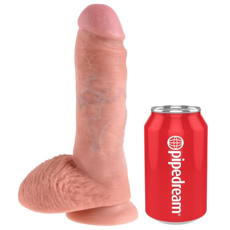 KING COCK - 8 DILDO FLESH WITH BALLS 20.3 CM - Bild 5