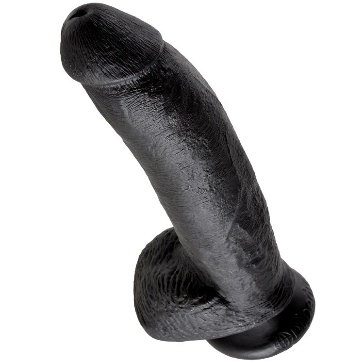 KING COCK - DILDO BLACK WITH BALLS 22.9 CM - Bild 5