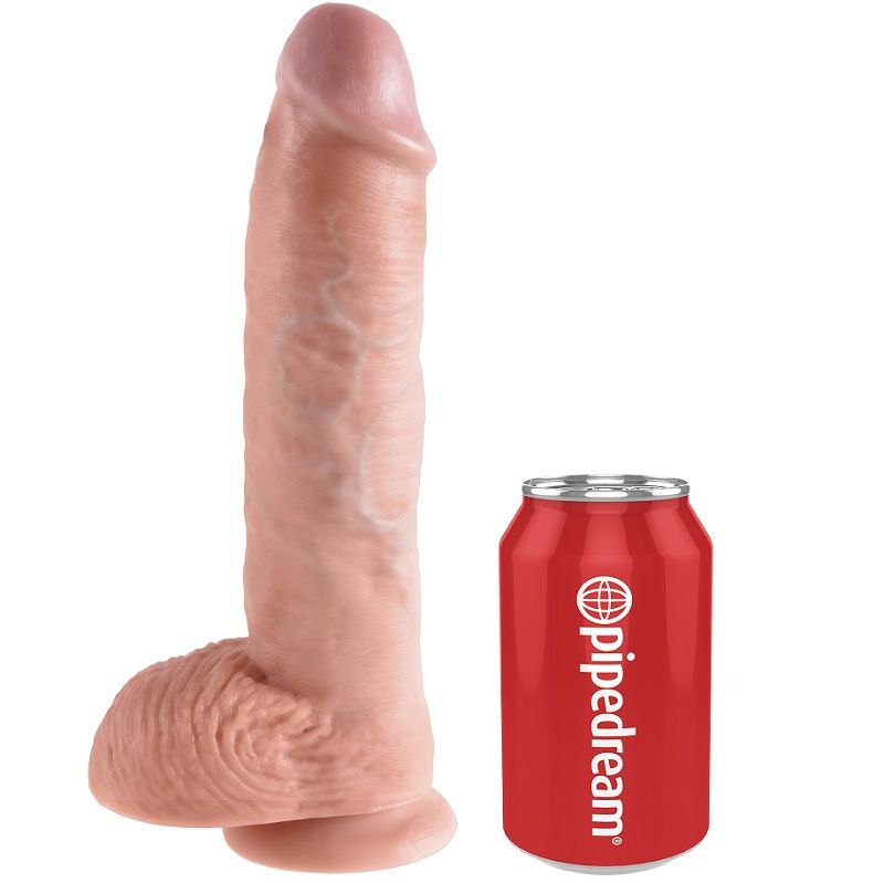 KING COCK - 10 DILDO FLESH WITH BALLS 26.5 CM - Bild 5