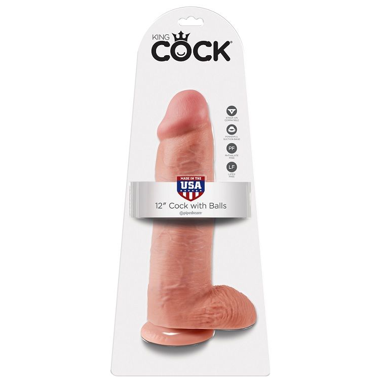 Alternative view of KING COCK - DILDO FLESH WITH BALLS 30.48 CM