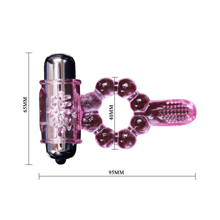 BAILE - SILICONE RING 10 TONGUE RHYTHMS WITH PINK VIBRATION - Bild 6