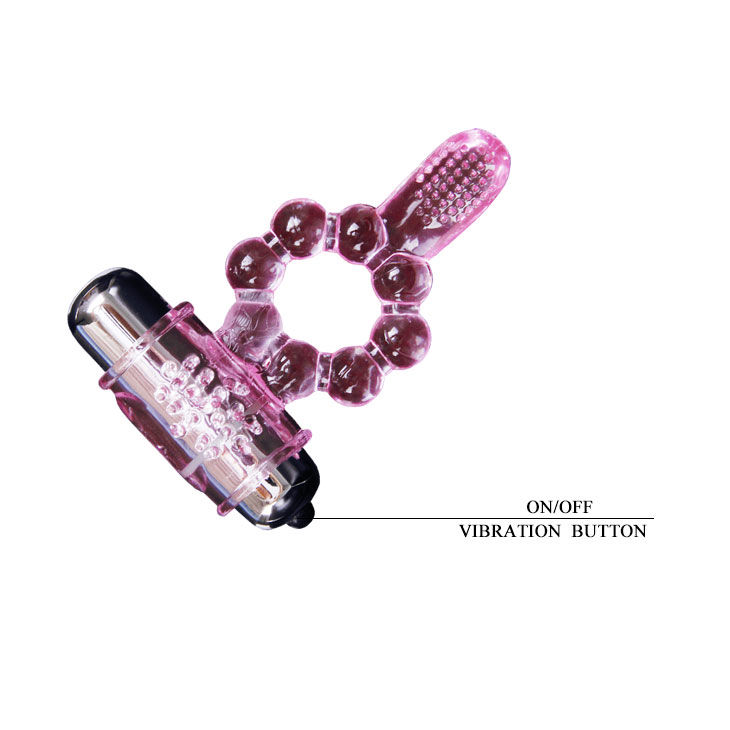 BAILE - SILICONE RING 10 TONGUE RHYTHMS WITH PINK VIBRATION - Bild 5