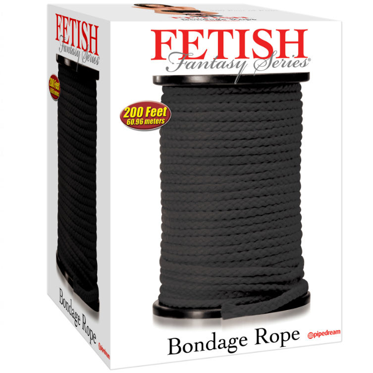 Alternative view of FETISH FANTASY SERIES - SERIES BONDAGE ROPE BLACK 60.96 METERS