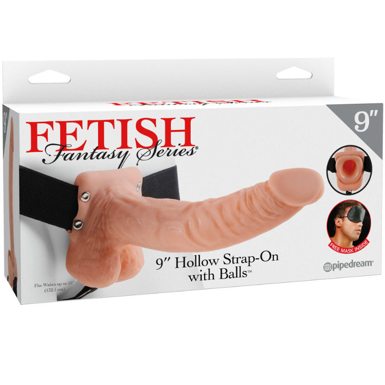 FETISH FANTASY SERIES - SERIES 9 HOLLOW STRAP-ON WITH BALLS 22.9CM FLESH - Bild 6