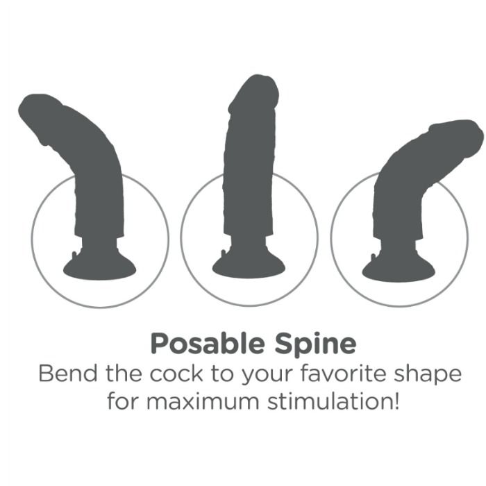 KING COCK - 20.32 CM VIBRATING COCK FLESH - Bild 7