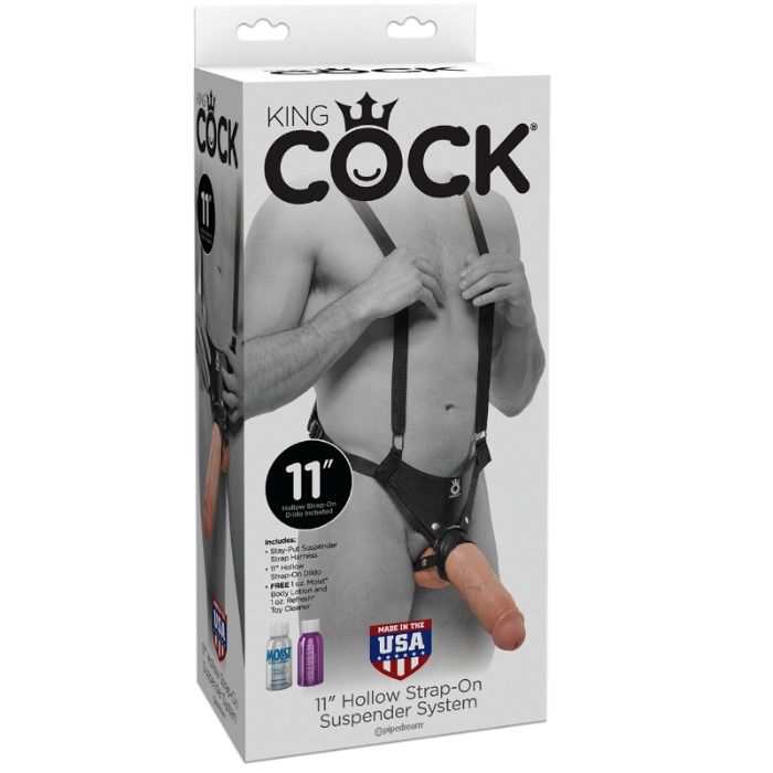 Alternative view of KING COCK - 28 CM HOLLOW STRAP-ON SUSPENDER SYSTEM FLESH
