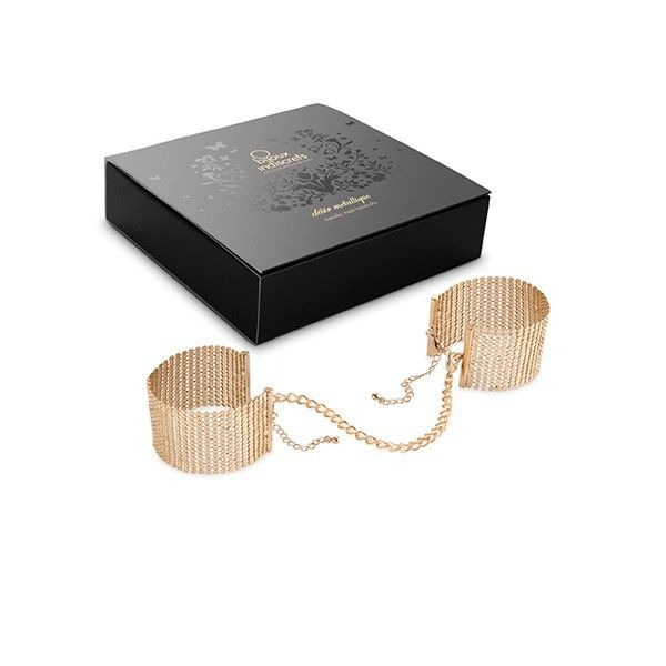 Alternative view of BIJOUX - DÉSIR MÉTALLIQUE GOLDEN METAL MESH HANDCUFFS