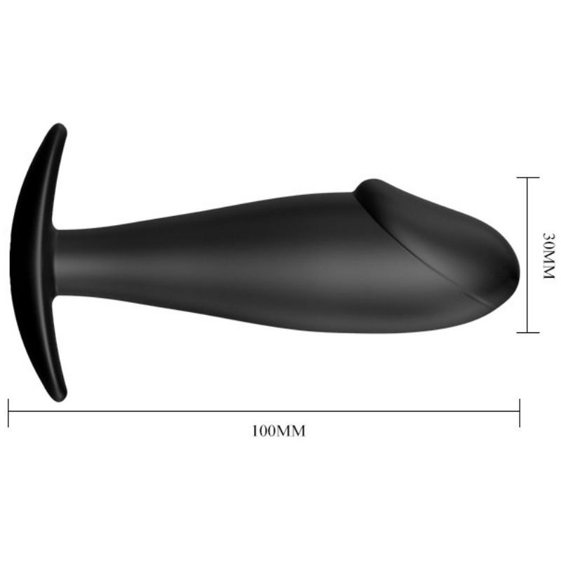 PRETTY LOVE - ANAL PLUG SILICONE PENIS FORM BLACK - Bild 6