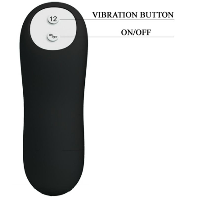 PRETTY LOVE - SILICONE ANAL PLUG PENIS FORM AND 12 VIBRATION MODES BLACK - Bild 5