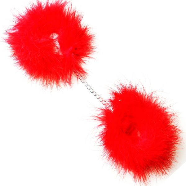 SECRETPLAY - RED MARABOU HANDCUFFS - Bild 4