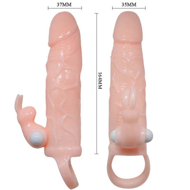BAILE - BRAVE MAN PENIS COVER WITH RABBIT AND DOUBLE ENGINE FLESH 16.5 CM - Bild 7