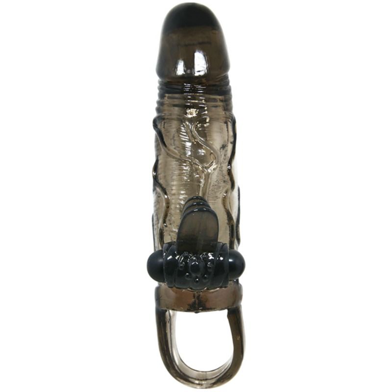 BAILE - BRAVE MAN PENIS COVER WITH CLIT AND ANAL STIMULATION DOUBLE BULLET BLACK 16.5 CM - Bild 9