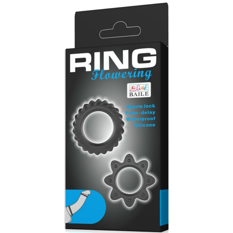 BAILE - KIT 2 RING FLOWERING SILICONE RINGS - Bild 6