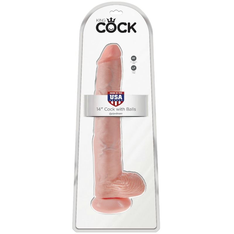 Alternative view of KING COCK - DILDO WITH BALLS 35.6 CM FLESH