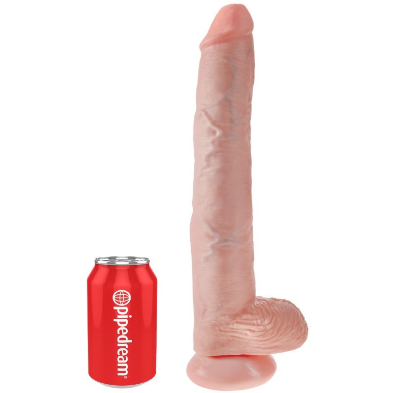 KING COCK - DILDO WITH BALLS 35.6 CM FLESH - Bild 3