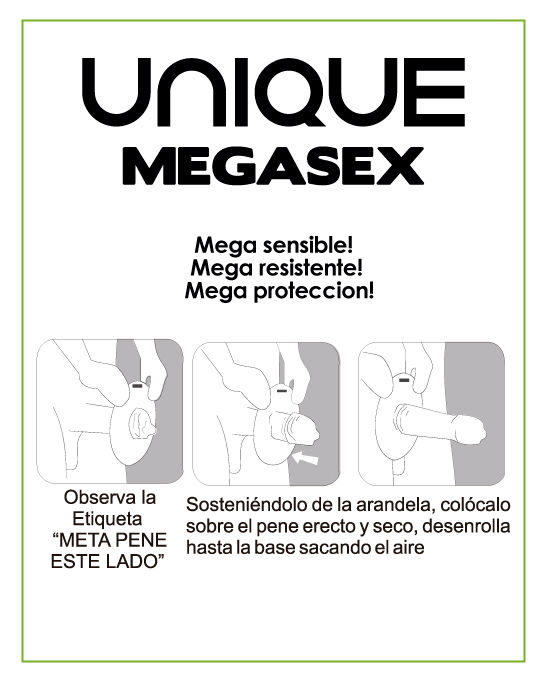 Alternative view of UNIQ - MEGASEX LATEX FREE SENSITIVE CONDOMS 3 UNITS