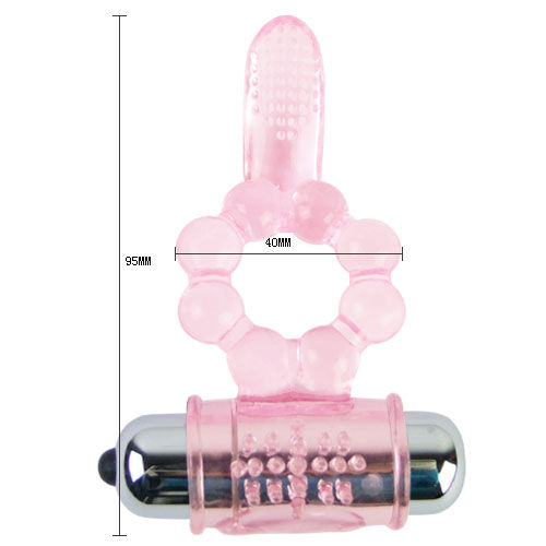 BAILE - SILICONE RING 10 TONGUE RHYTHMS WITH PINK VIBRATION - Bild 10