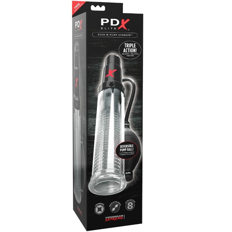 PDX ELITE - SUCK N PUMP STROKER VIBRATING MASTURBATOR SUCTION PUMP - Bild 4