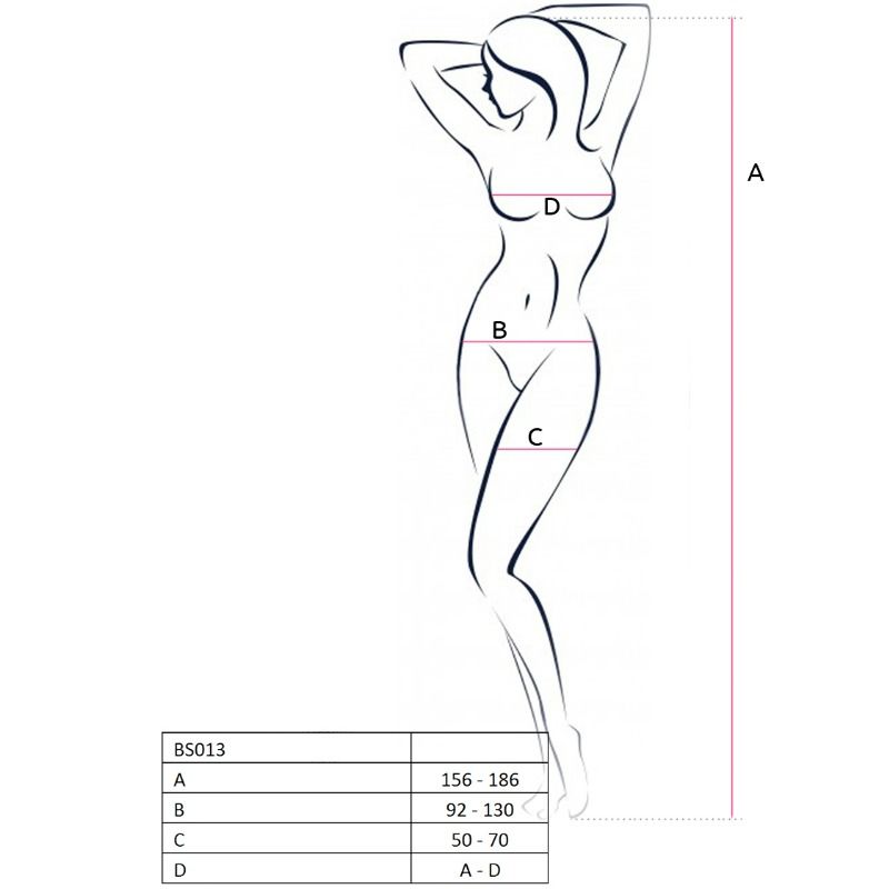 PASSION - WOMAN BS013 RED BODYSTOCKING ONE SIZE - Bild 2