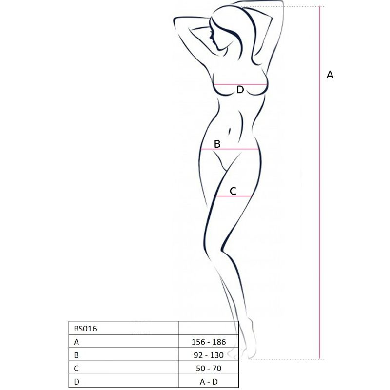 PASSION - WOMAN BS016 WHITE BODYSTOCKING ONE SIZE - Bild 2