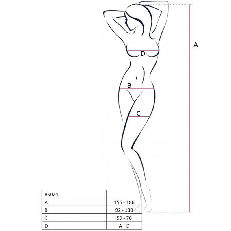 PASSION - WOMAN BS024 BODYSTOCKING BLACK ONE SIZE - Bild 3