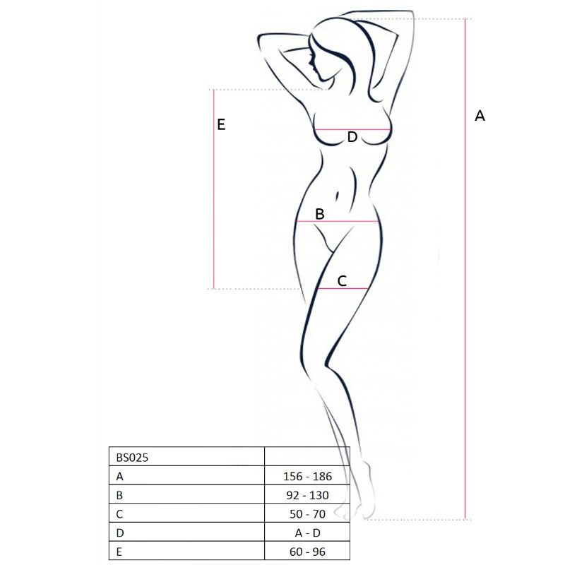 PASSION - WOMAN BS025 BODYSTOCKING WHITE DRESS STYLE ONE SIZE - Bild 2