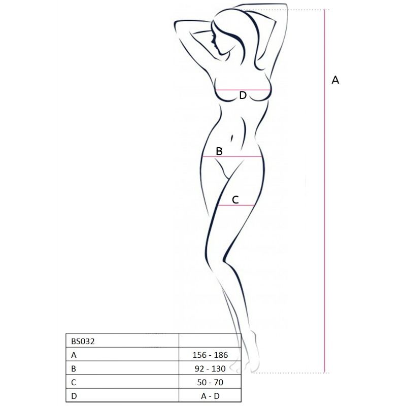 PASSION - WOMAN BS032 BODYSTOCKING BLACK ONE SIZE - Bild 3