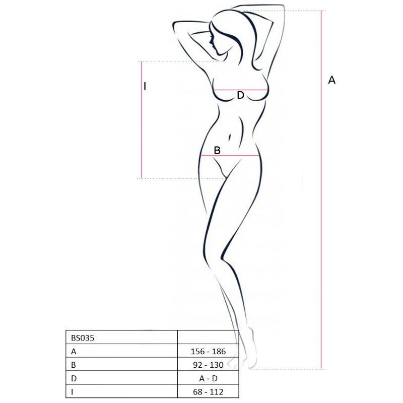 PASSION - WOMAN BS035 BODYSTOCKING BLACK ONE SIZE - Bild 2