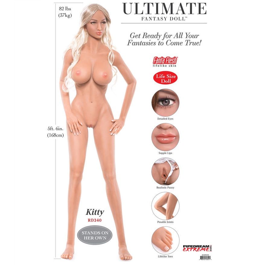 EXTREME TOYZ - PIPEDREAM EXTREME ULTIMATE FANTASY DOLLS KITTY 168 CM - Bild 18