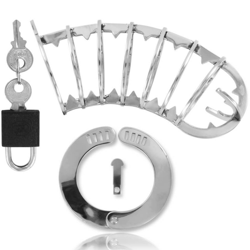 METAL HARD - PENIS CAGE WITH SECURITY LOCK 14 CM - Bild 2