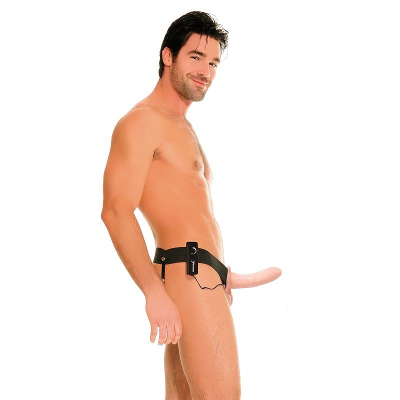 FETISH FANTASY SERIES - HOLLOW VIBRATOR HARNESS FOR HIM AND HER NATURAL 14CM - Bild 5