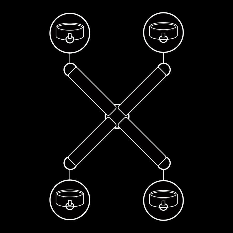 Alternative view of FETISH SUBMISSIVE - VEGAN LEATHER HANDCUFF UNION
