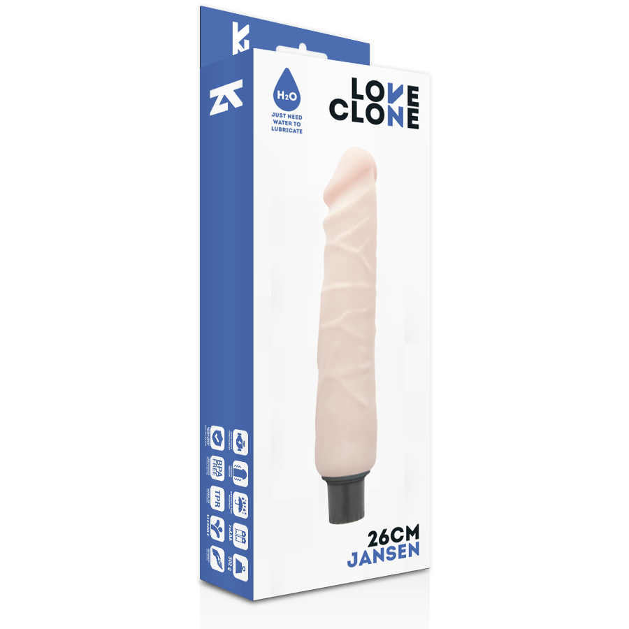 LOVECLONE - JANSEN SELF LUBRICATION VIBRATOR 26 CM -O- 4.2 CM - Bild 4