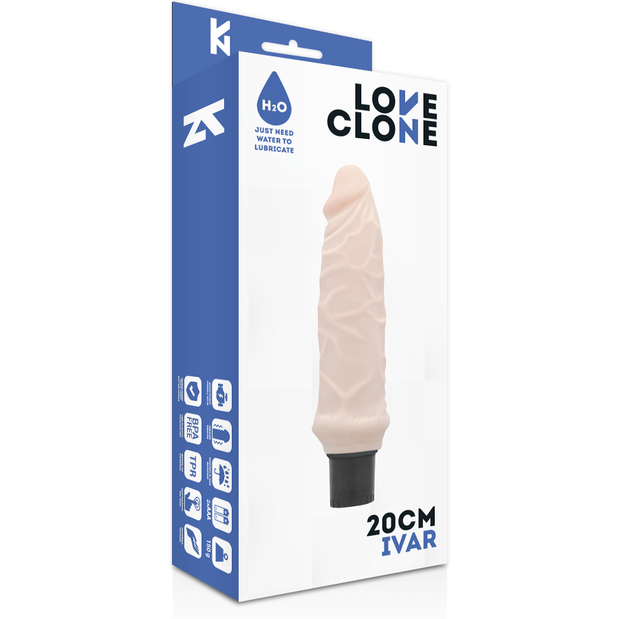 LOVECLONE - IVAR SELF LUBRICATION VIBRATOR 20 CM -O- 3.7 CM - Bild 4