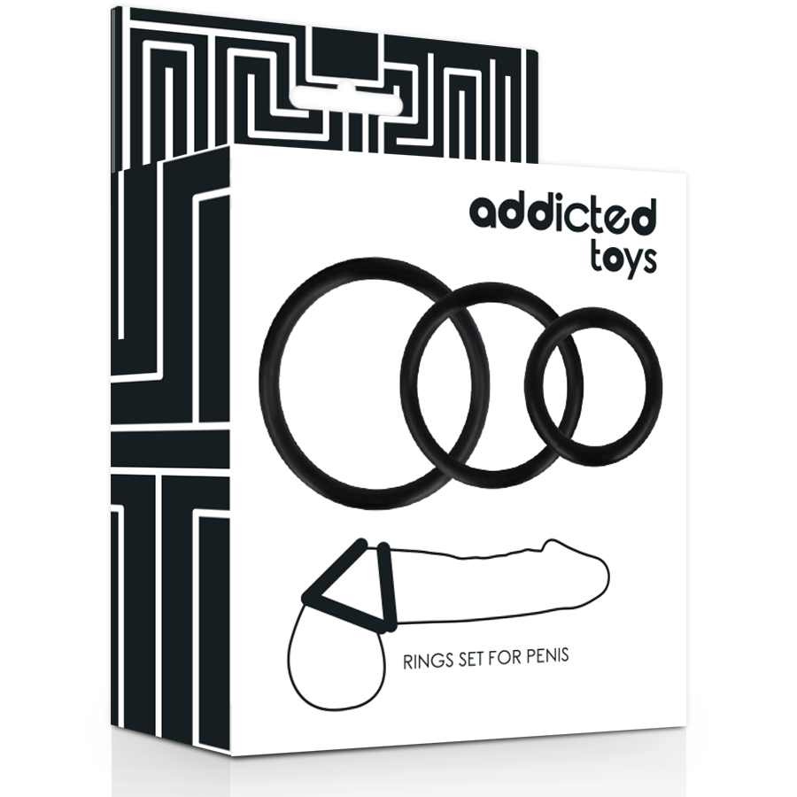 ADDICTED TOYS - RINGS SET FOR PENIS BLACK - Bild 2