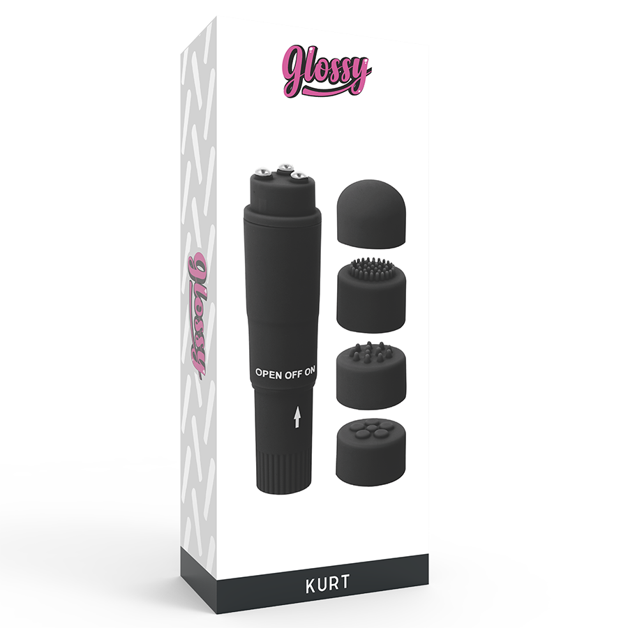 GLOSSY - KURT POCKET MASSAGER BLACK - Bild 3