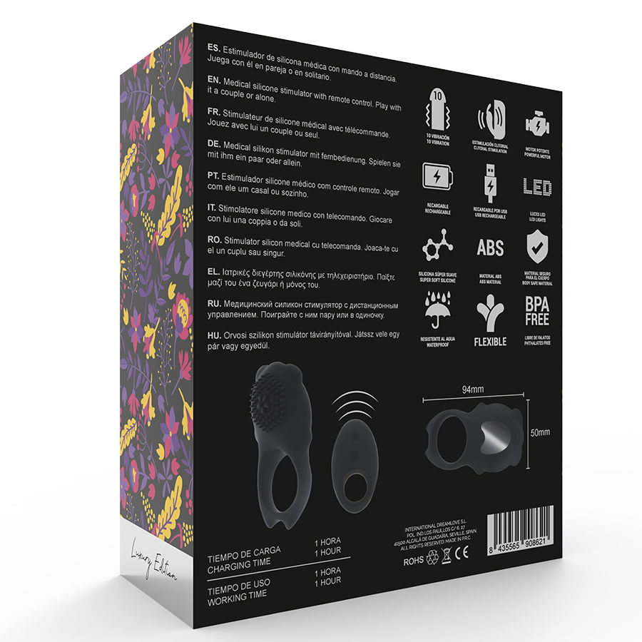 MIA - COLOSSEO COCK RING REMOTE CONTROL BLACK - Bild 7