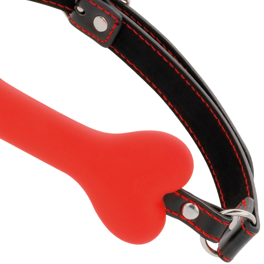 DARKNESS - RED BONE SILICONE GAG - Bild 4