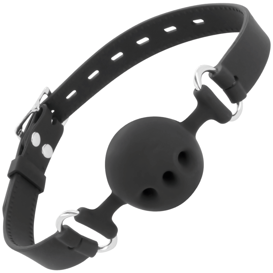 DARKNESS - BLACK BREATHABLE SILICONE GAG - Bild 5