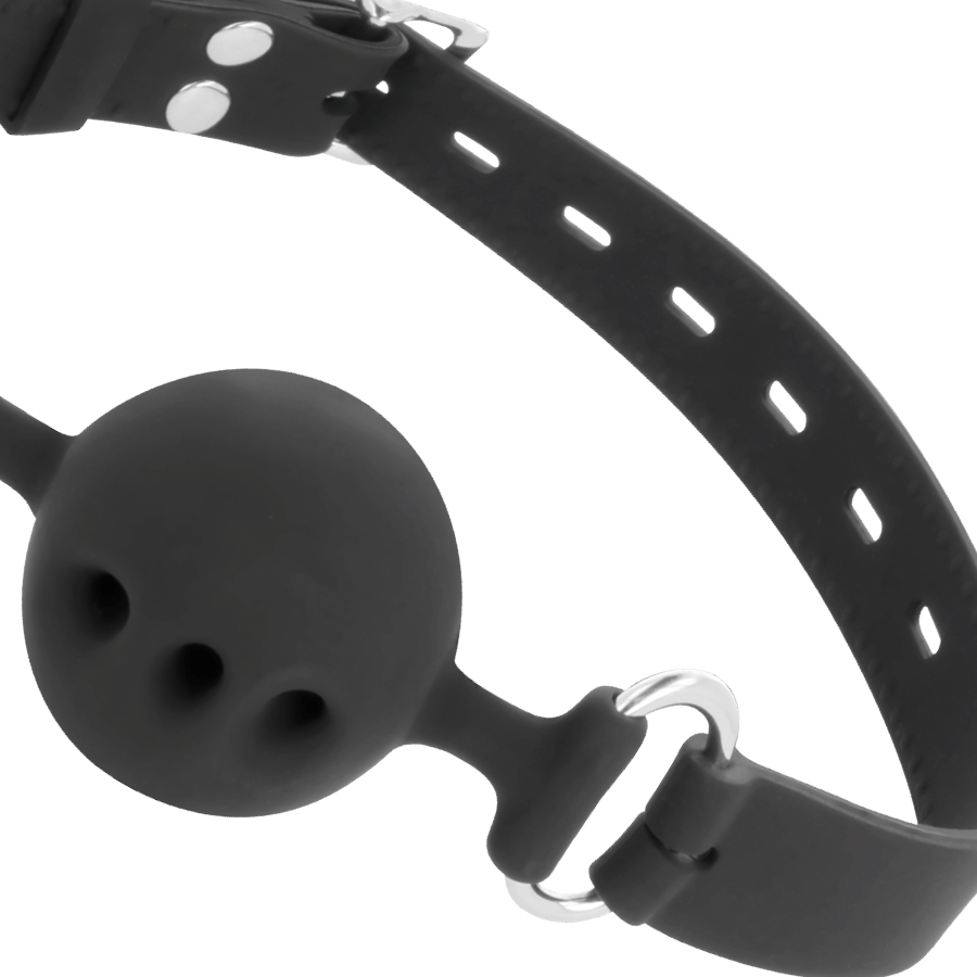 Alternative view of DARKNESS - BLACK BREATHABLE SILICONE GAG