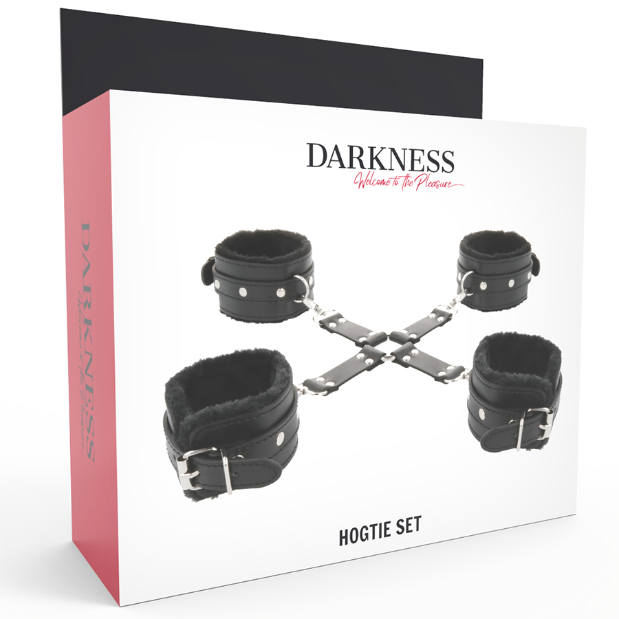 DARKNESS - LEATHER HANDCUFFS FOR FOOT AND HANDS BLACK - Bild 8